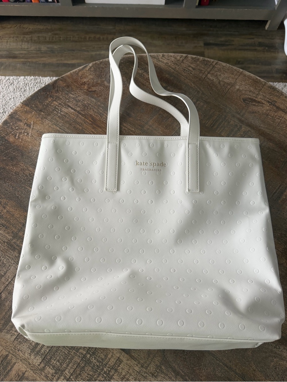 kate spade Cream Embossed Dot Tote